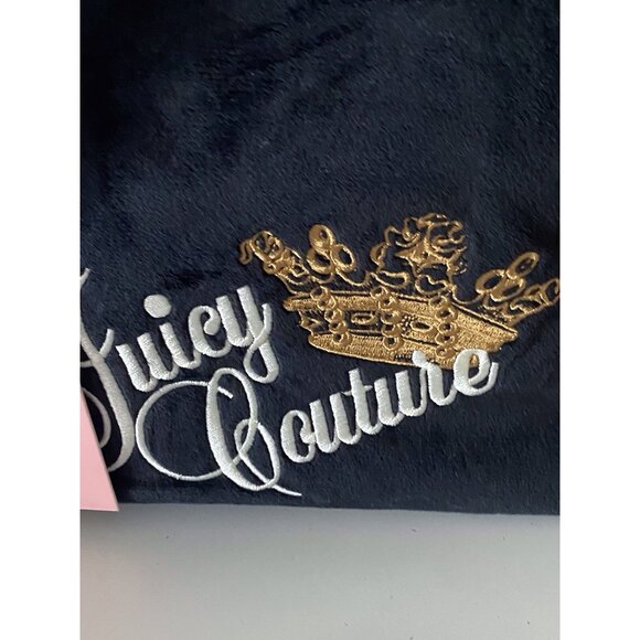 Juicy Couture The Key To Juicy Satchel Crossbody Liquorice Velvet Charm NEW - Picture 2 of 16